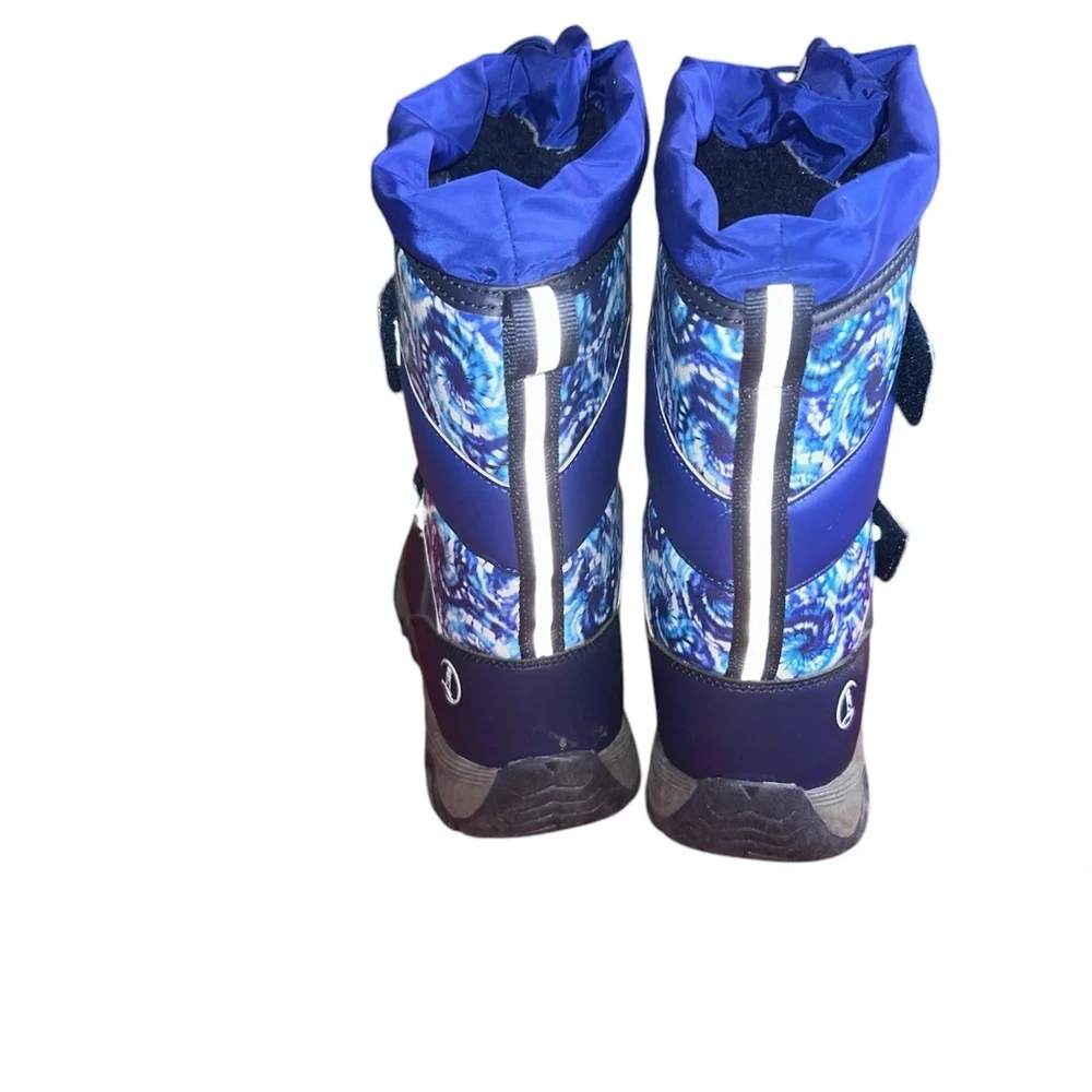 Lands' End Blue Snow Flurry insulated winter boots for teens / adolescent Size 2